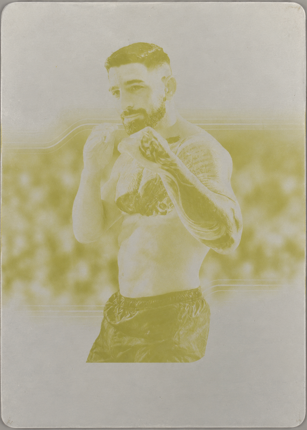 Recreación con IA de 2023 Goodwin Champions Printing Plate - Yellow Ilia Topuria #73 /1