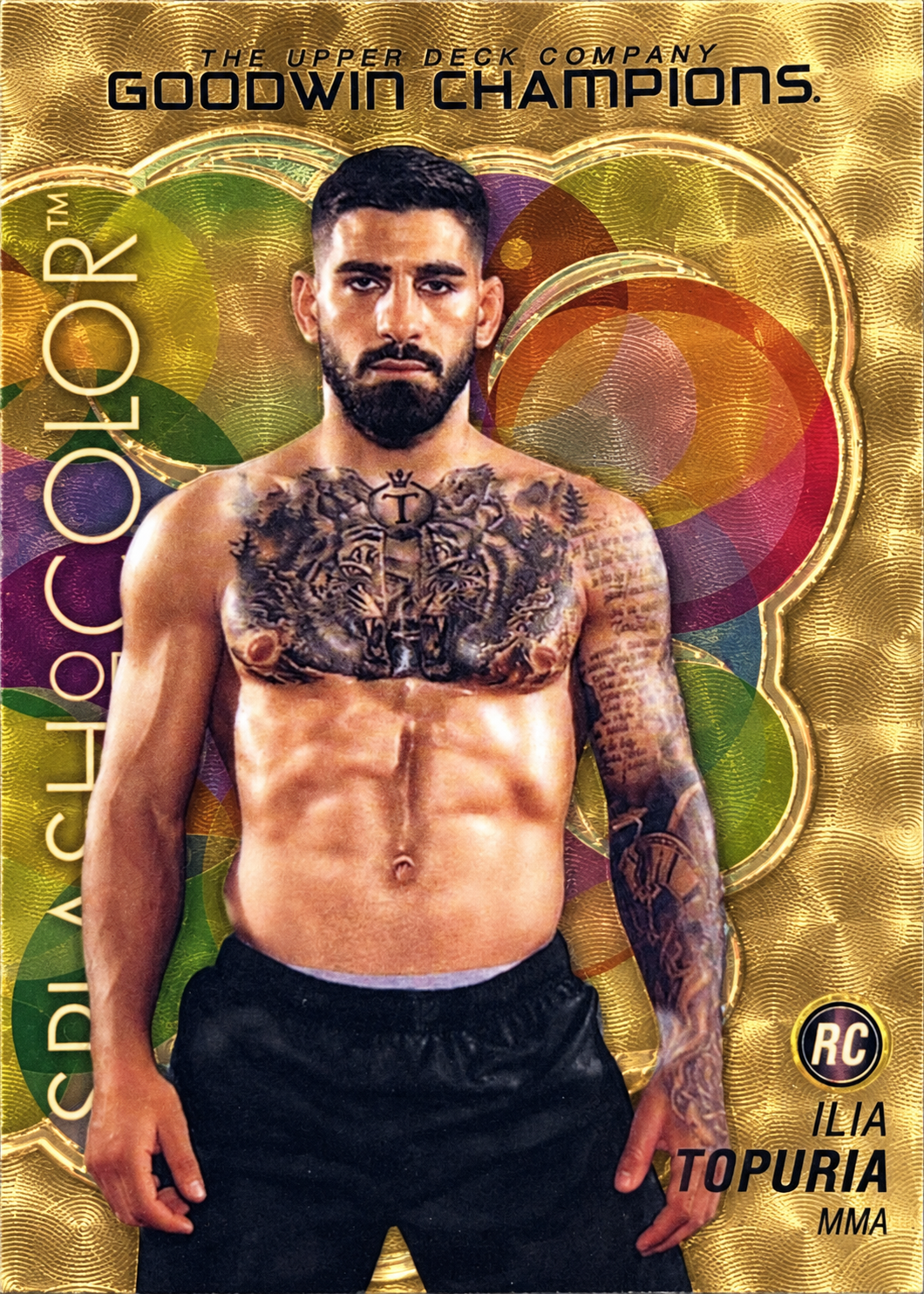 Recreación con IA de 2023 Goodwin Champions Golden Treasures Ilia Topuria #SCP-89 /1