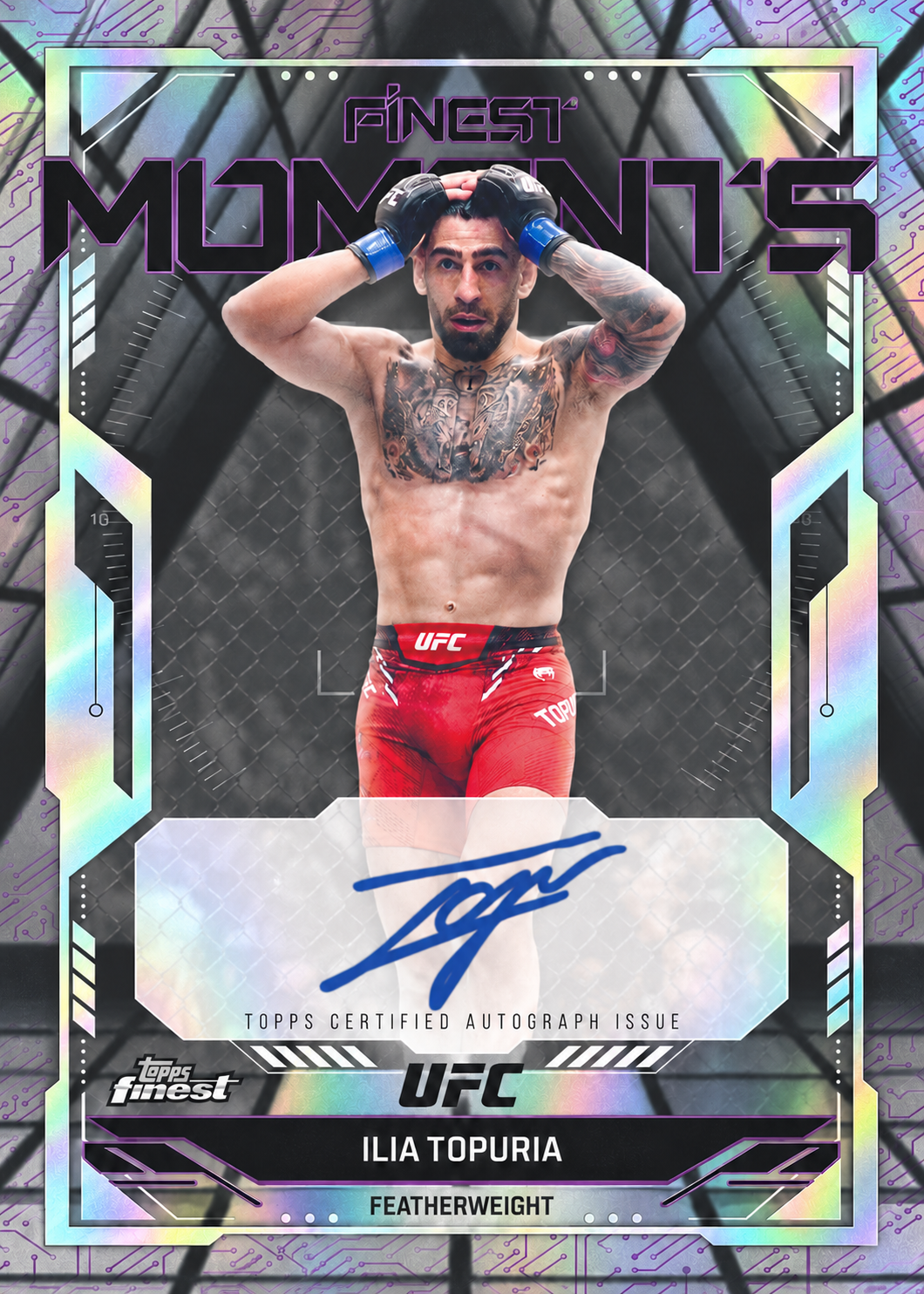 Recreación con IA de 2025 Topps Finest UFC Refractor Ilia Topuria #FMS-IT