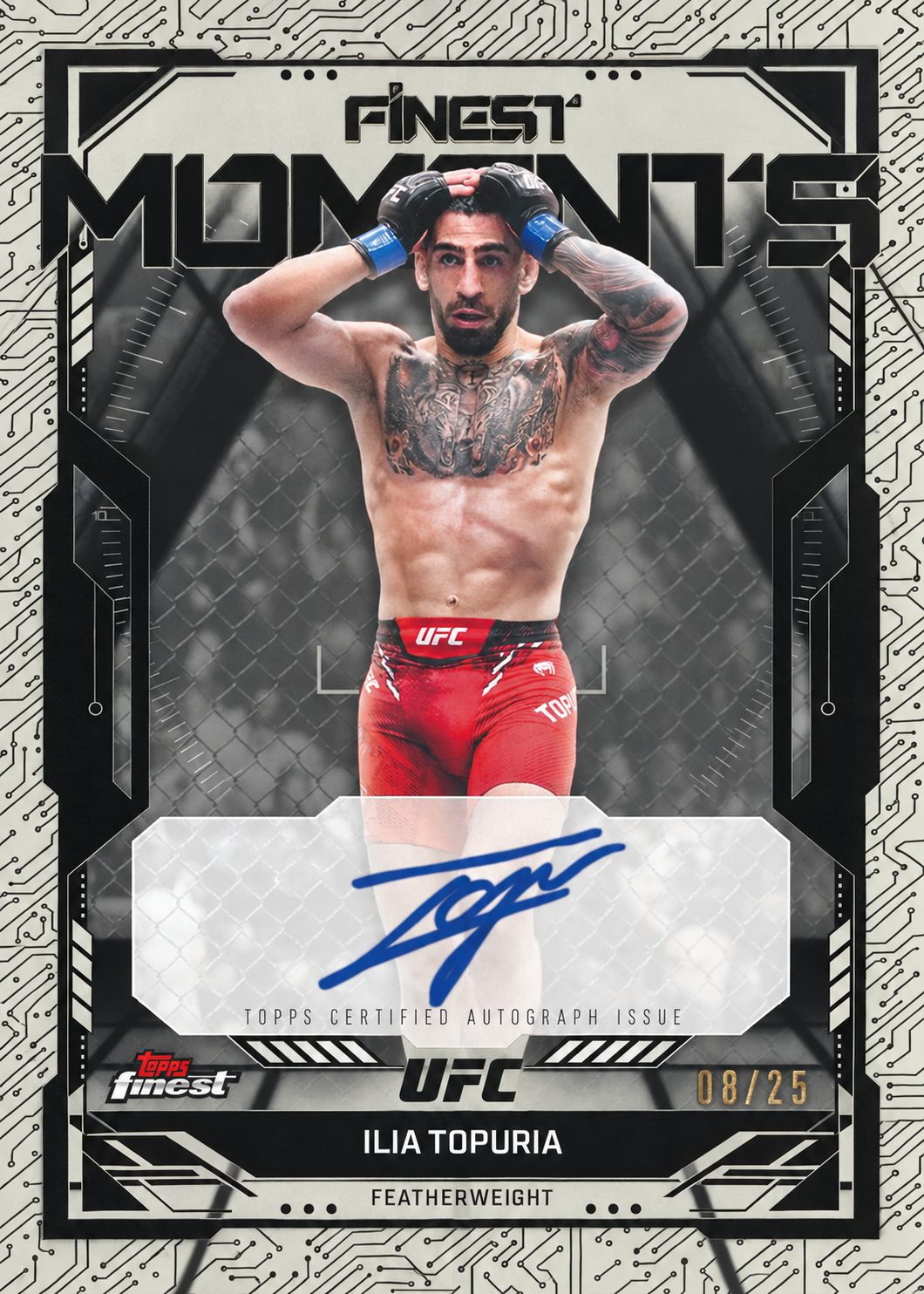 Recreación con IA de 2025 Topps Finest UFC Black Refractor Ilia Topuria #FMS-IT /25