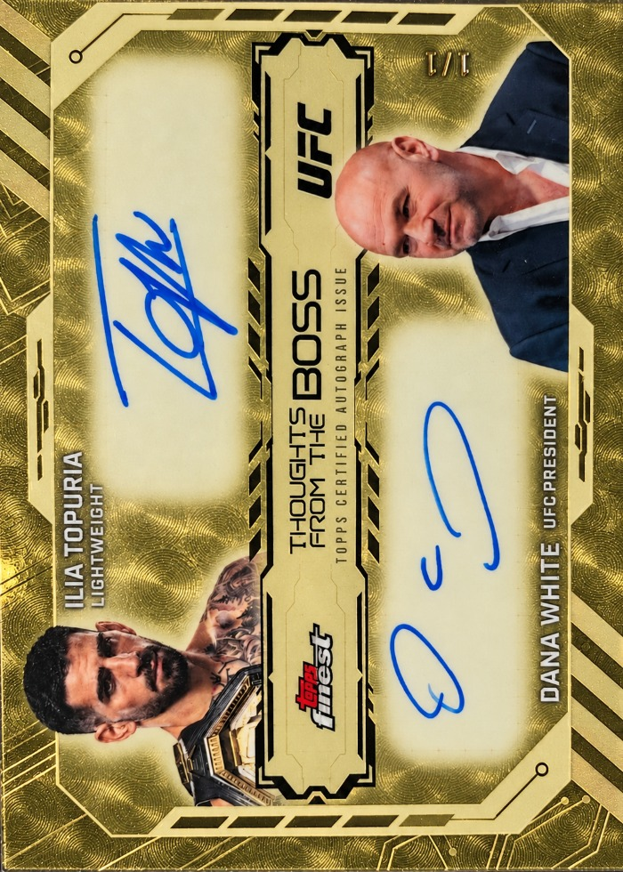 Recreación con IA de 2025 Topps Finest UFC Superfractor Ilia Topuria #TBA-TW /1