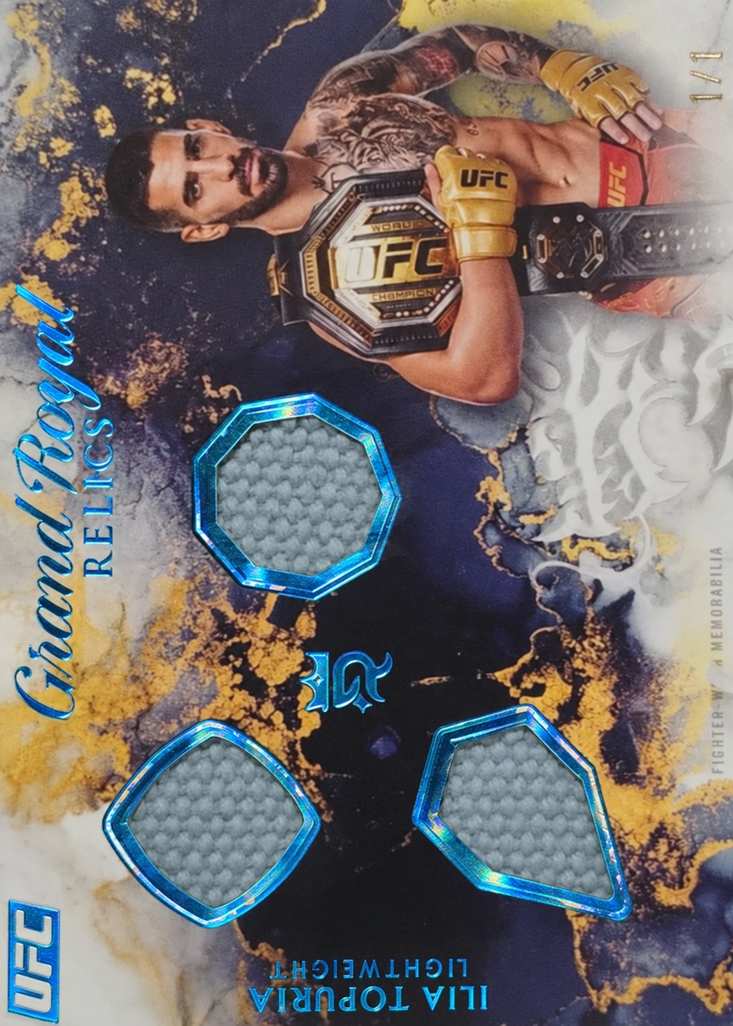 Recreación con IA de 2025 Topps Royalty UFC Platinum Ilia Topuria #GR-IT /1
