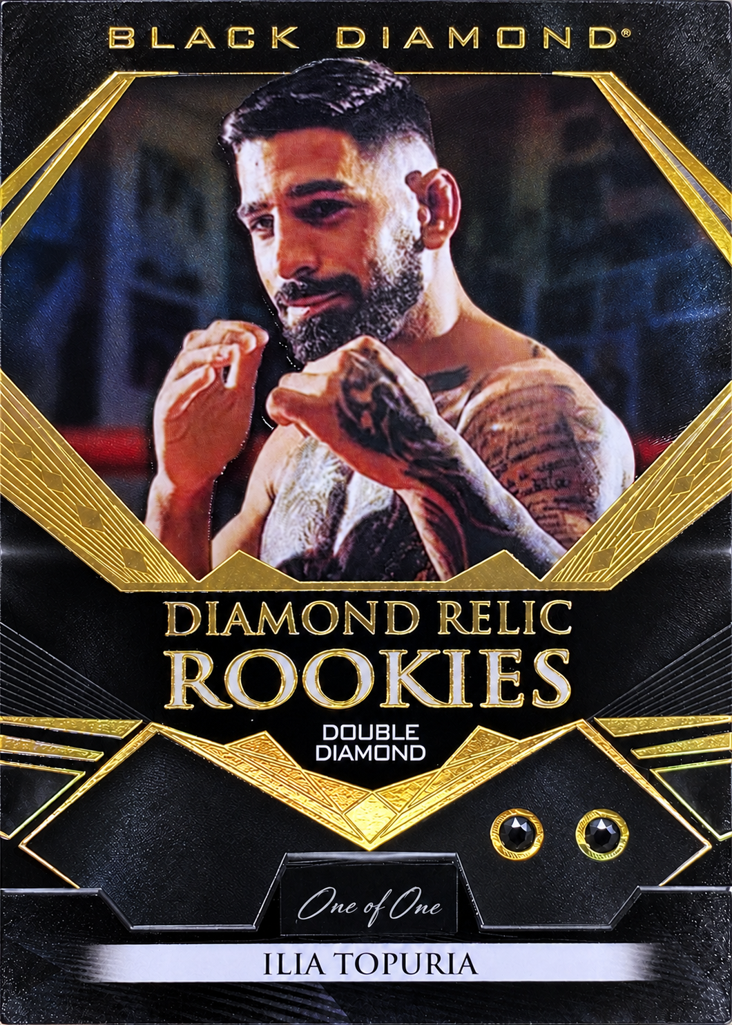 Recreación con IA de 2023 Goodwin Champions Pure Black - Double Diamond Ilia Topuria #BDRR-IT /1