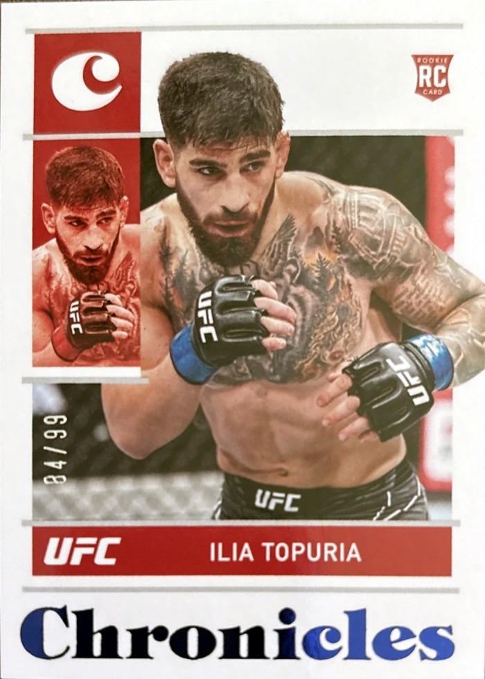 2022 Panini Chronicles UFC Blue Ilia Topuria #82 /99