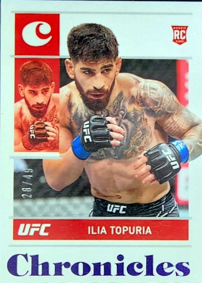 2022 Panini Chronicles UFC Purple Ilia Topuria #82 /49