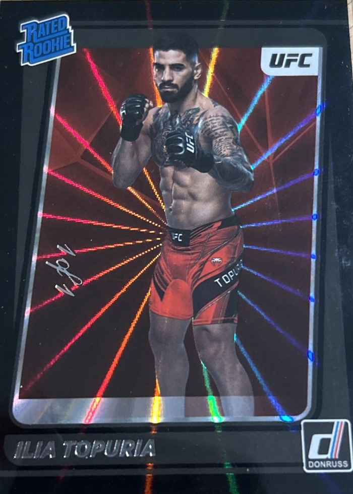 2022 Panini Donruss UFC Black Laser Holo Ilia Topuria #215 /1