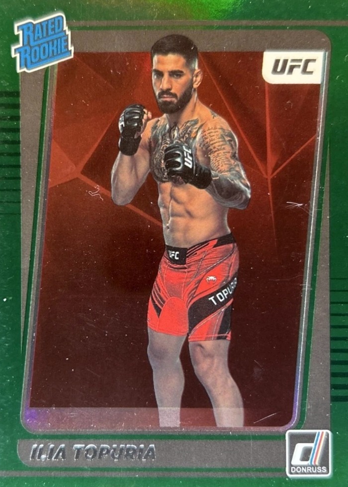 2022 Panini Donruss UFC Green Flood Ilia Topuria #215