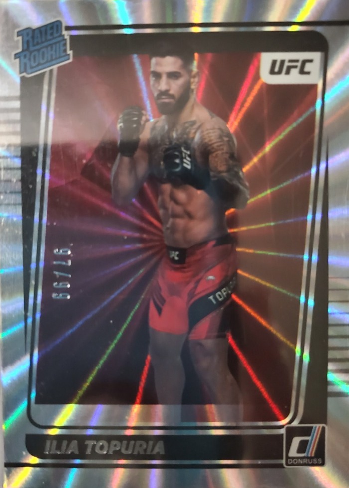 2022 Panini Donruss UFC Laser Holo Ilia Topuria #215 /99