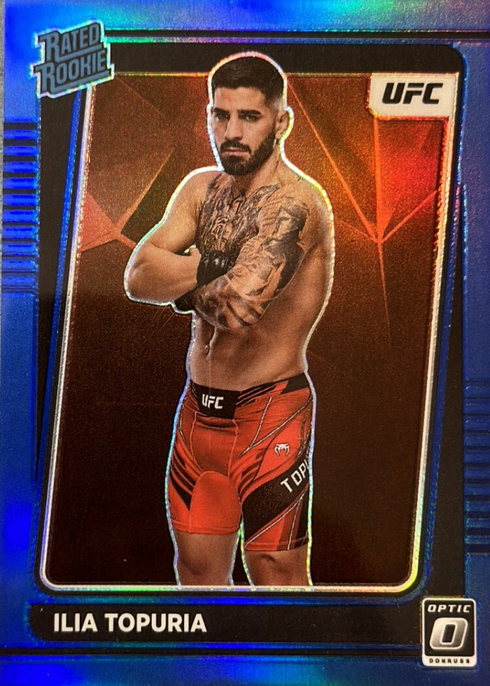 2022 Panini Donruss Optic UFC Blue Ilia Topuria #110 /99
