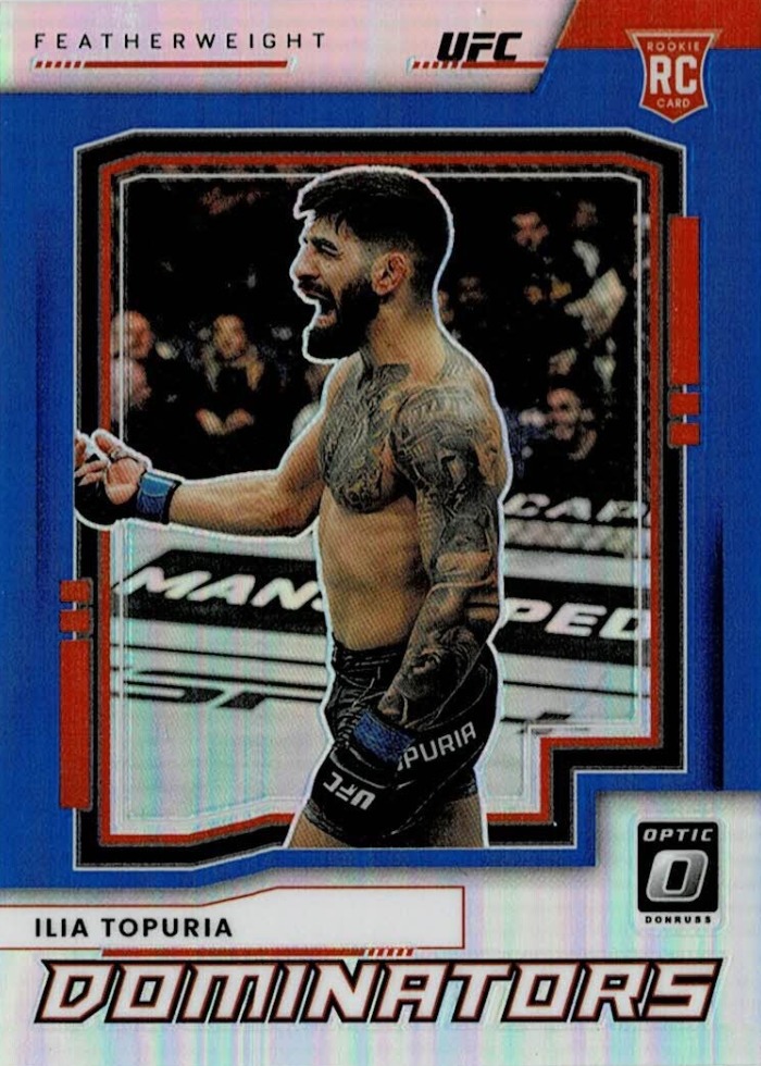 2022 Panini Donruss Optic UFC Blue Ilia Topuria #17 /49