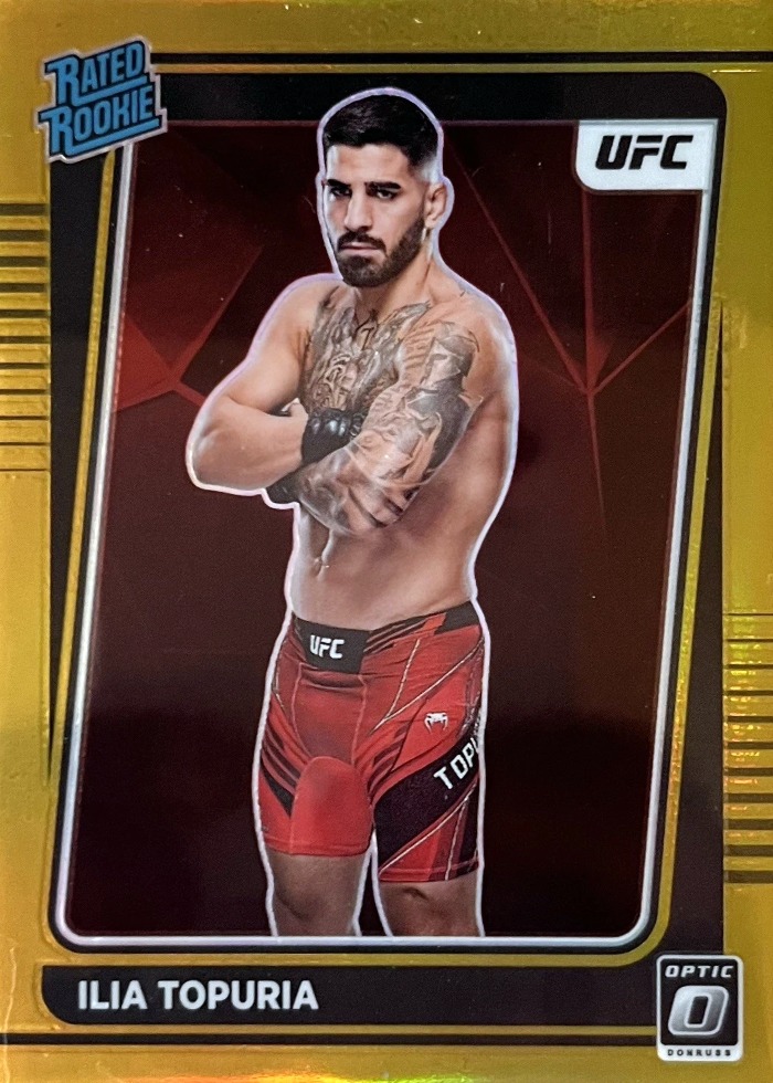 2022 Panini Donruss Optic UFC Gold Ilia Topuria #110 /10