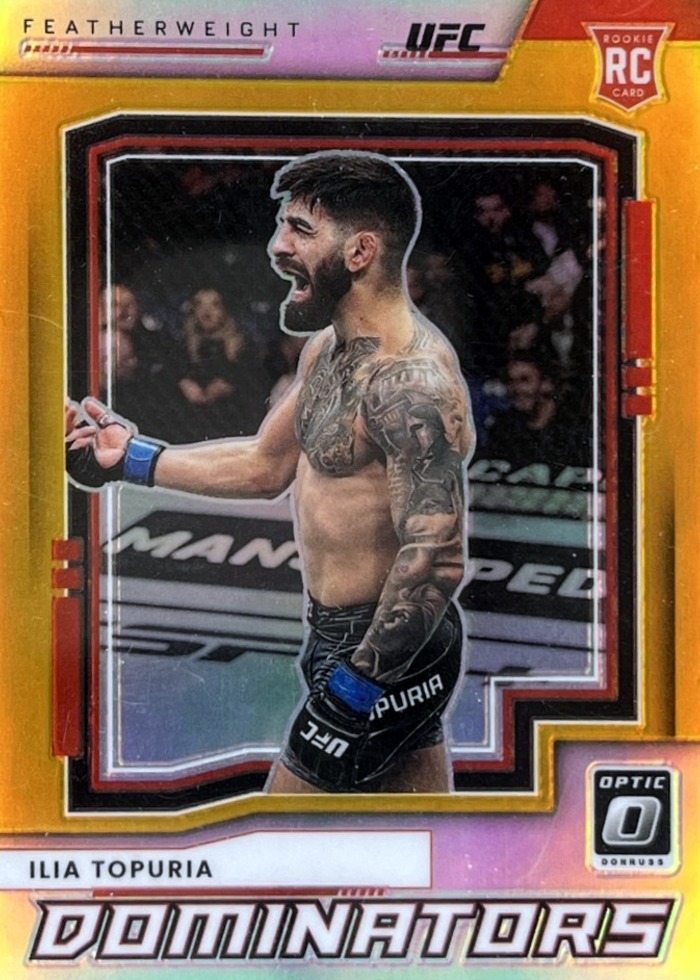 2022 Panini Donruss Optic UFC Gold Ilia Topuria #17 /10