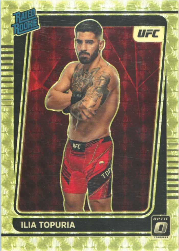 2022 Panini Donruss Optic UFC Gold Vinyl Ilia Topuria #110 /1