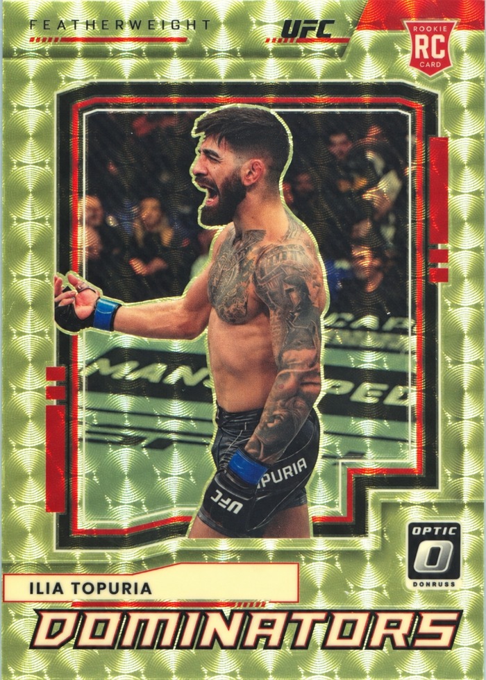 2022 Panini Donruss Optic UFC Gold Vinyl Ilia Topuria #17 /1