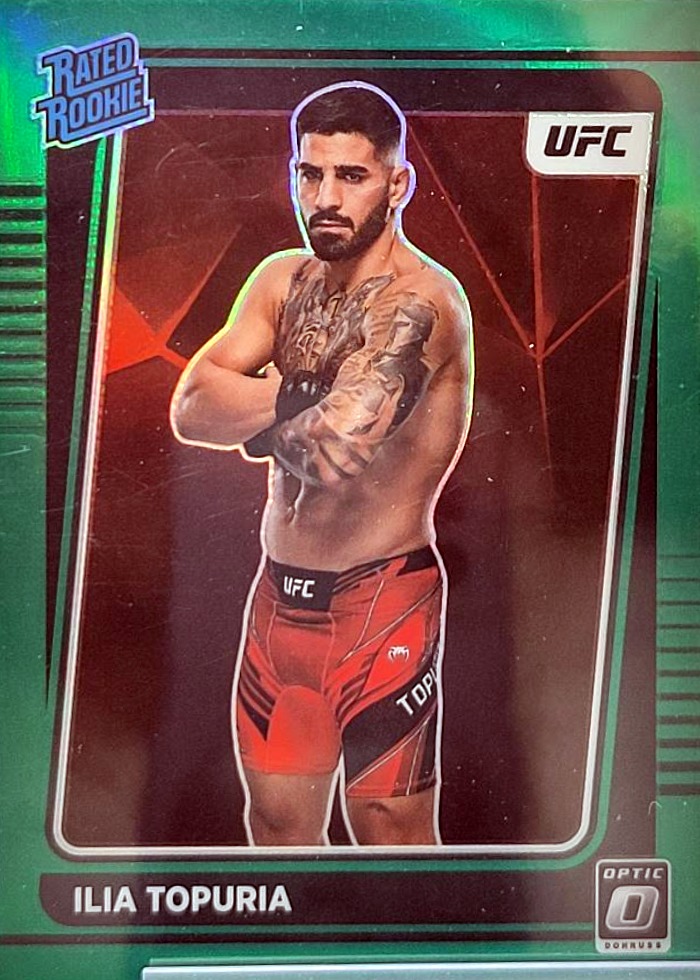 2022 Panini Donruss Optic UFC Green Ilia Topuria #110 /5