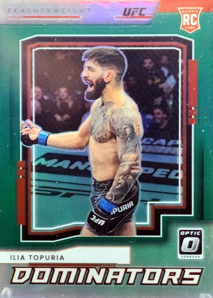 2022 Panini Donruss Optic UFC Green Ilia Topuria #17 /5