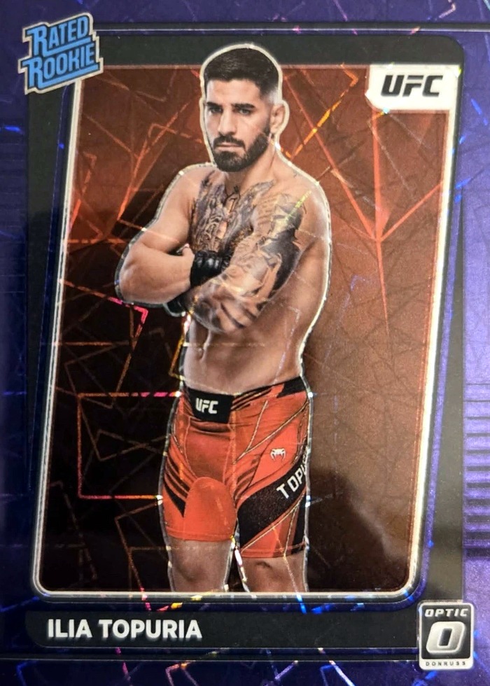 2022 Panini Donruss Optic UFC Purple Velocity Ilia Topuria #110 /59