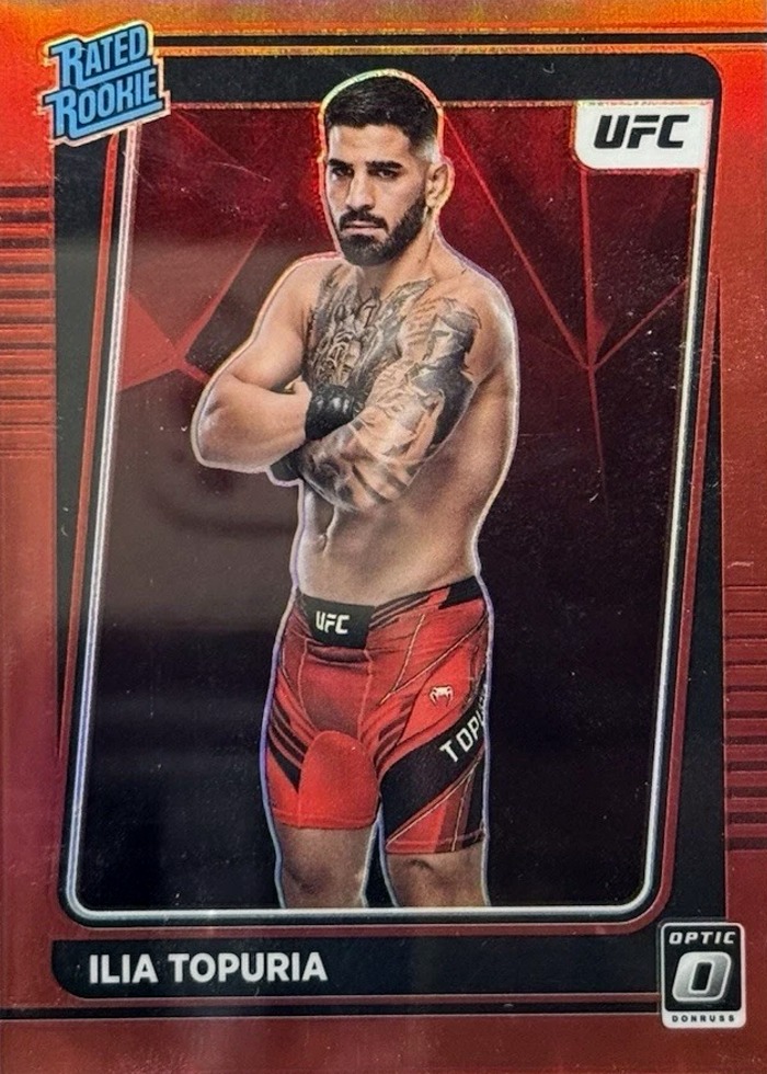 2022 Panini Donruss Optic UFC Red Ilia Topuria #110 /199
