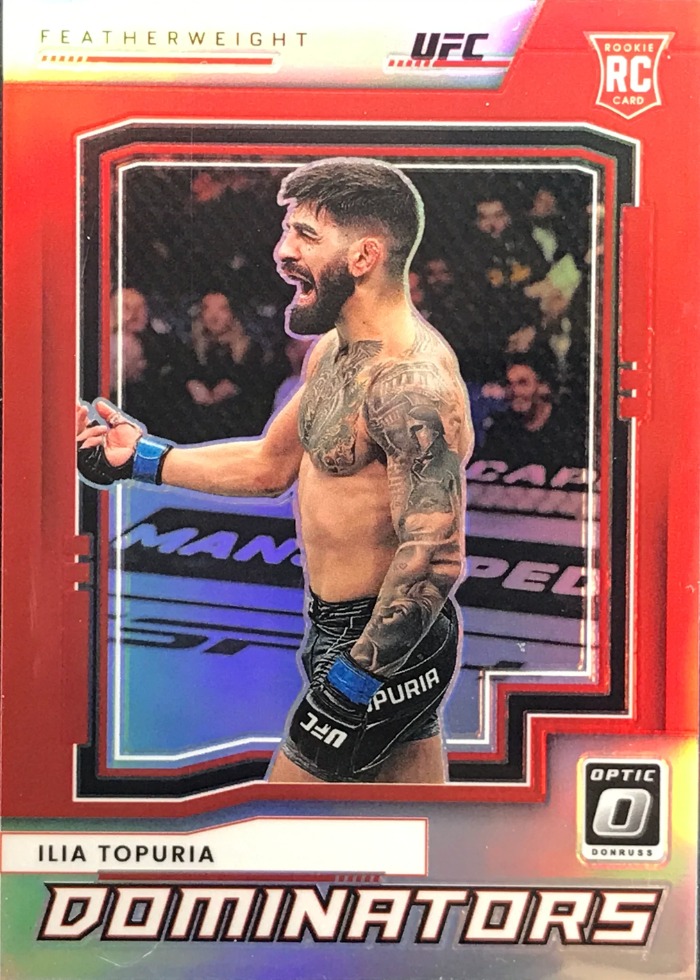 2022 Panini Donruss Optic UFC Red Ilia Topuria #17 /99