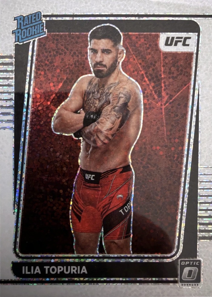 2022 Panini Donruss Optic UFC White Sparkle Ilia Topuria #110 SSP