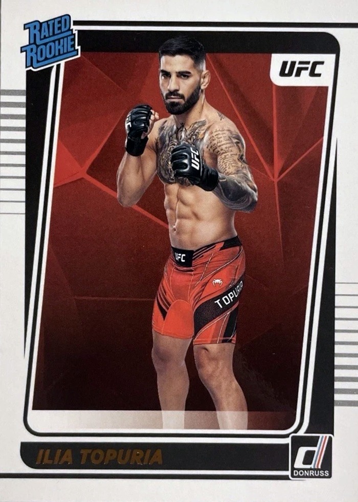 2022 Panini Donruss UFC White (Copper Letters) Ilia Topuria #215