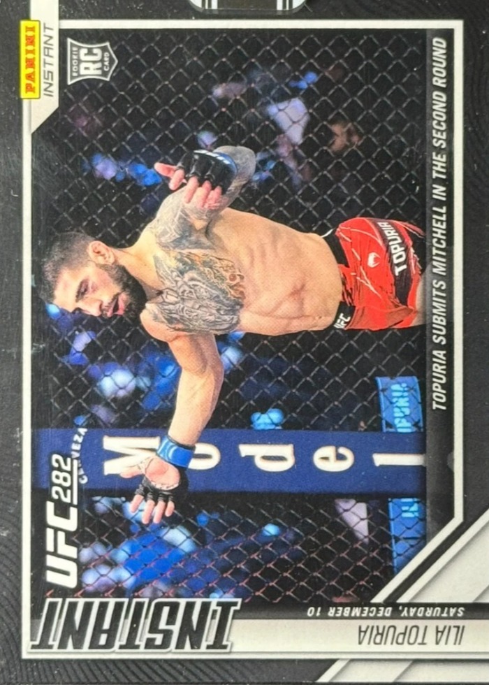 2022 Panini Instant UFC Fight Night Black Ilia Topuria #147 /1