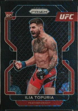 2022 Panini Prizm UFC Black Shimmer FOTL Ilia Topuria #115 /1