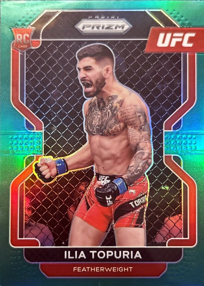 2022 Panini Prizm UFC Green Prizm Ilia Topuria #115