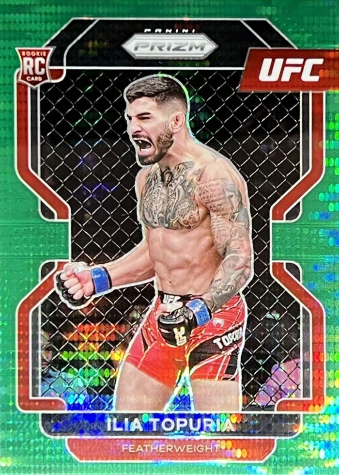 2022 Panini Prizm UFC Green Pulsar Ilia Topuria #115 /25