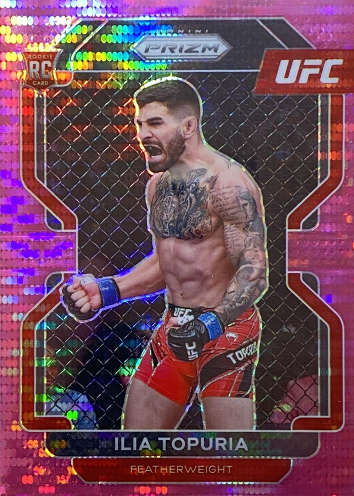 2022 Panini Prizm UFC Pink pulsar Ilia Topuria #115 /42