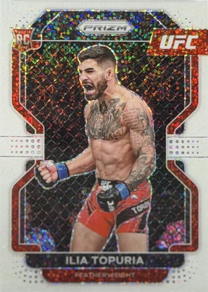 2022 Panini Prizm UFC White Sparkle Ilia Topuria #115 SSP