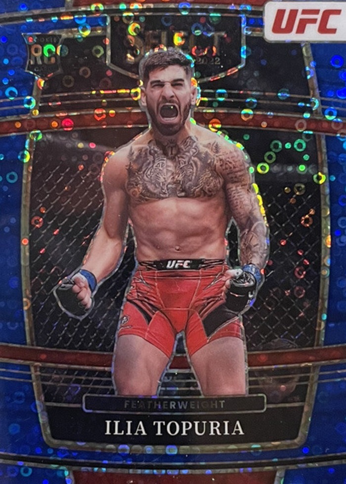 2022 Panini Select UFC Blue Disco Ilia Topuria #23 /49