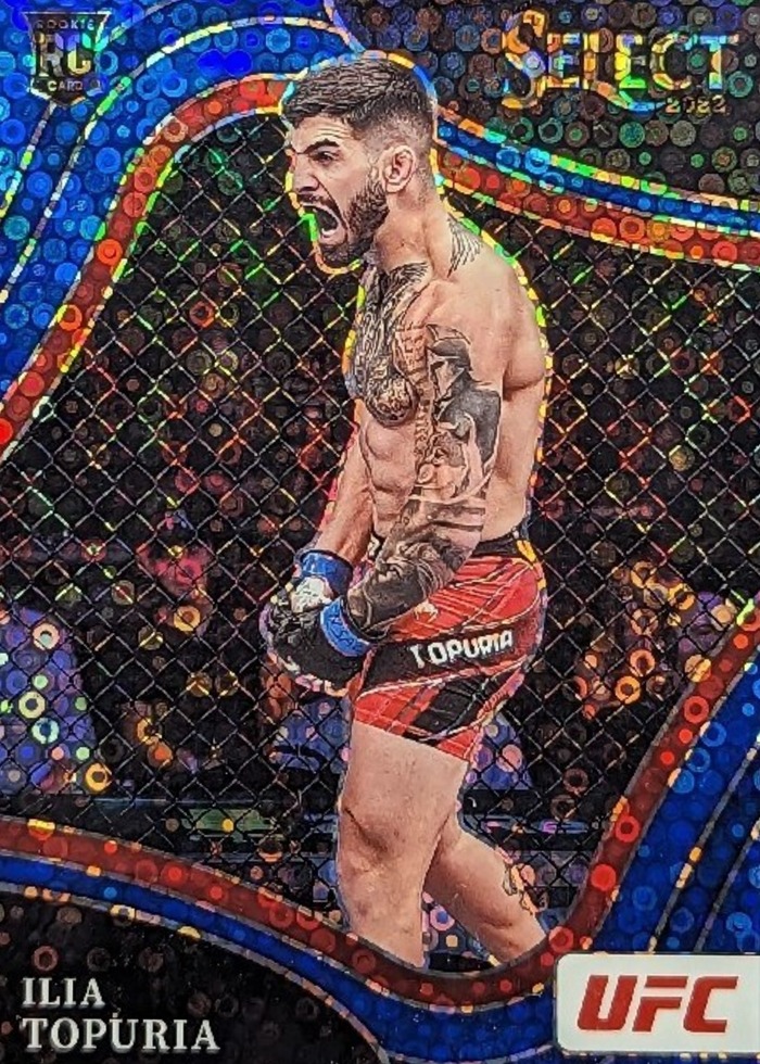 2022 Panini Select UFC Blue Disco Ilia Topuria #262 /49
