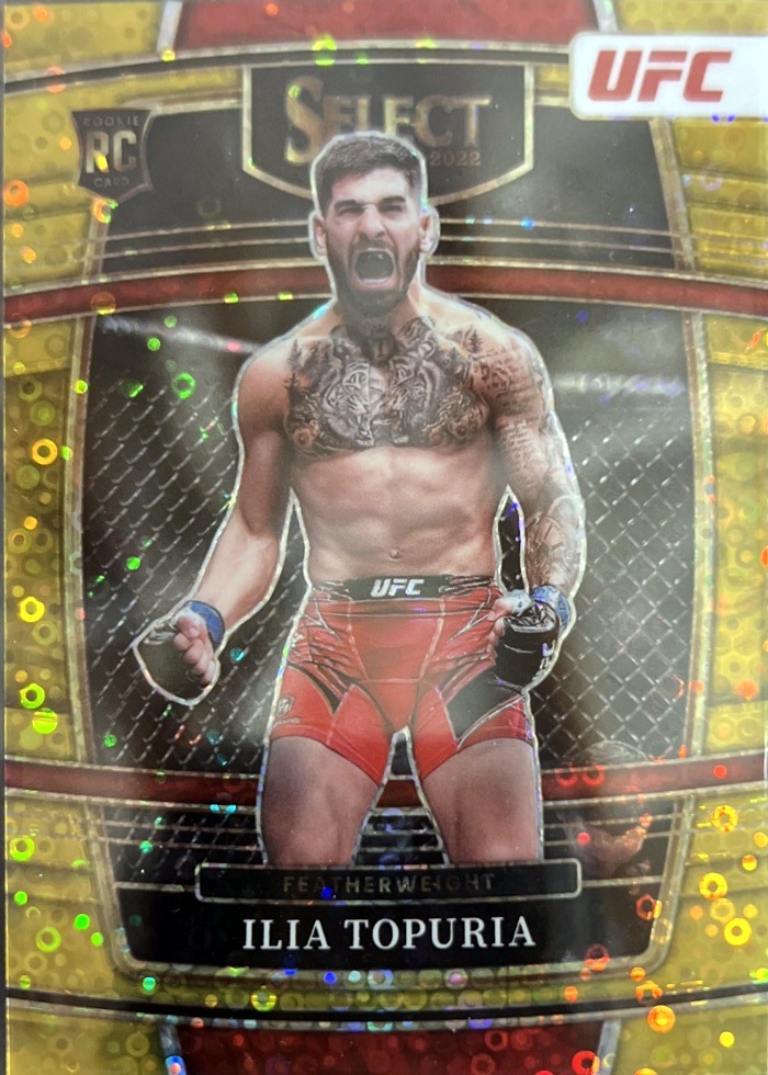 2022 Panini Select UFC Gold Disco Ilia Topuria #23 /10