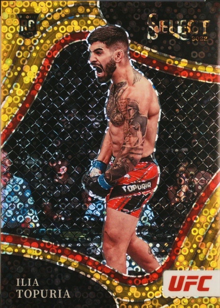 2022 Panini Select UFC Gold Disco Ilia Topuria #262 /10