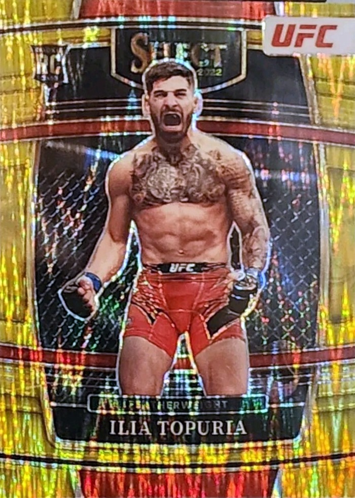 2022 Panini Select UFC Gold Flash Ilia Topuria #23 /10