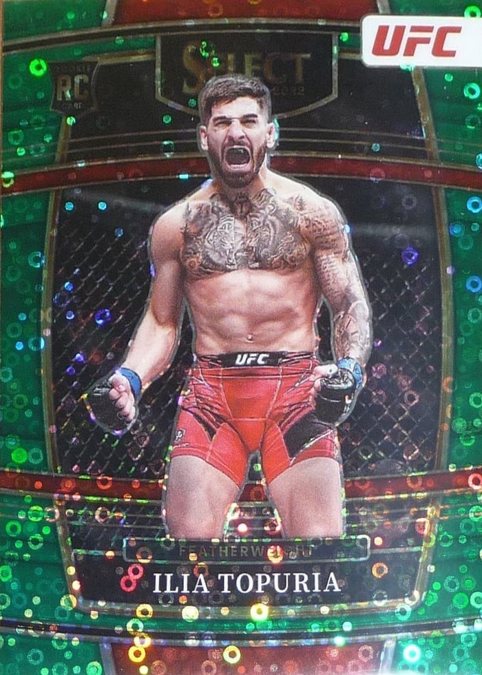 2022 Panini Select UFC Green Disco Ilia Topuria #23 /5