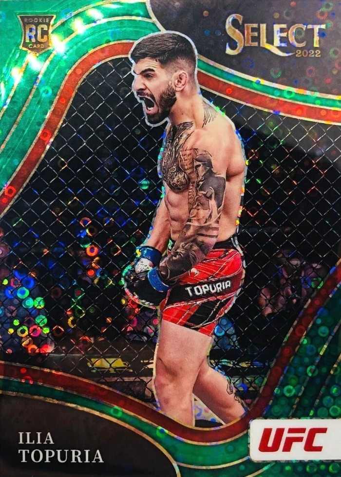 2022 Panini Select UFC Green Disco Ilia Topuria #262 /5