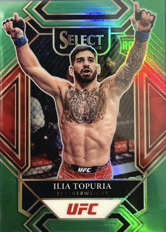 2022 Panini Select UFC Green Ilia Topuria #320 /5