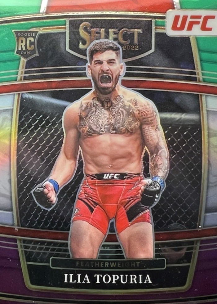 2022 Panini Select UFC Green & Purple Ilia Topuria #23