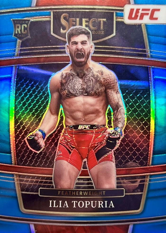 2022 Panini Select UFC Light Blue Prizm Ilia Topuria #23 /199