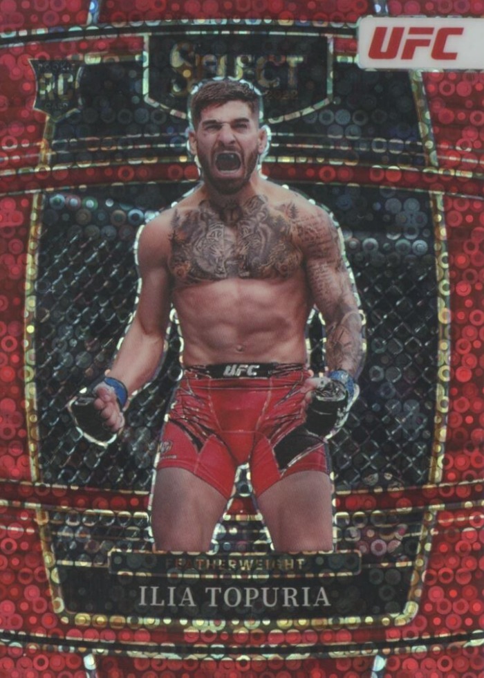 2022 Panini Select UFC Red Disco Ilia Topuria #23 /99