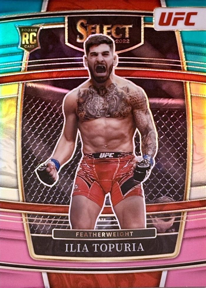 2022 Panini Select UFC Teal & Pink Ilia Topuria #23 /49