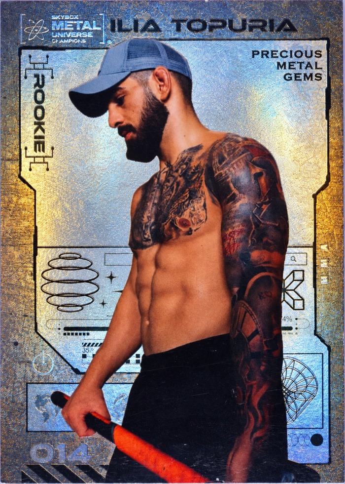 2023 Metal Universe Champions Gold Precious Metal Gems Ilia Topuria #14 /1