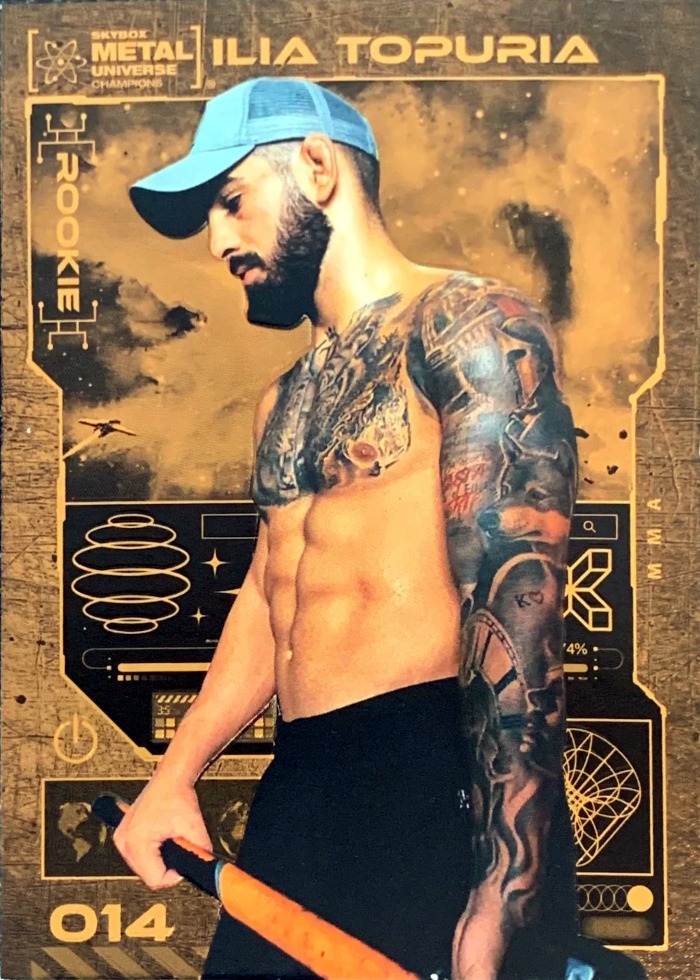 2023 Metal Universe Champions Orange FX Ilia Topuria #14 /25