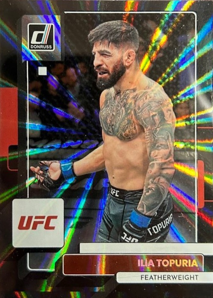 2023 Panini Donruss UFC Black Holo Laser Ilia Topuria #72 /1