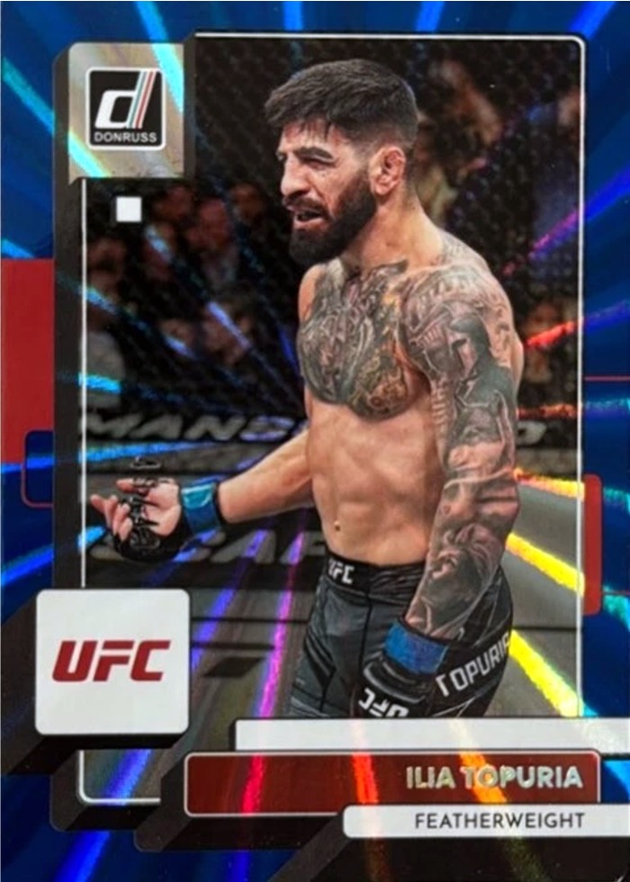 2023 Panini Donruss UFC Blue Holo Laser Ilia Topuria #72 /49