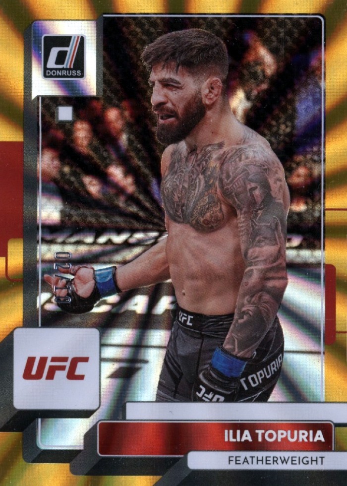 2023 Panini Donruss UFC Gold Holo Laser Ilia Topuria #72 /10
