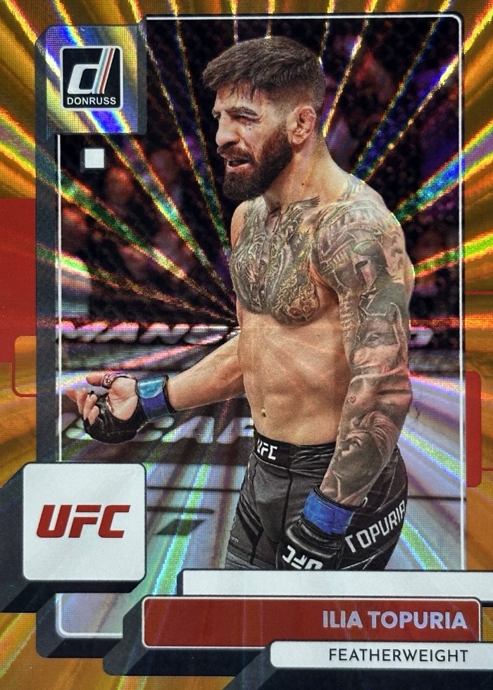 2023 Panini Donruss UFC Orange Holo Laser Ilia Topuria #72