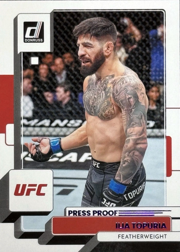 2023 Panini Donruss UFC Purple Press Proof Ilia Topuria #72